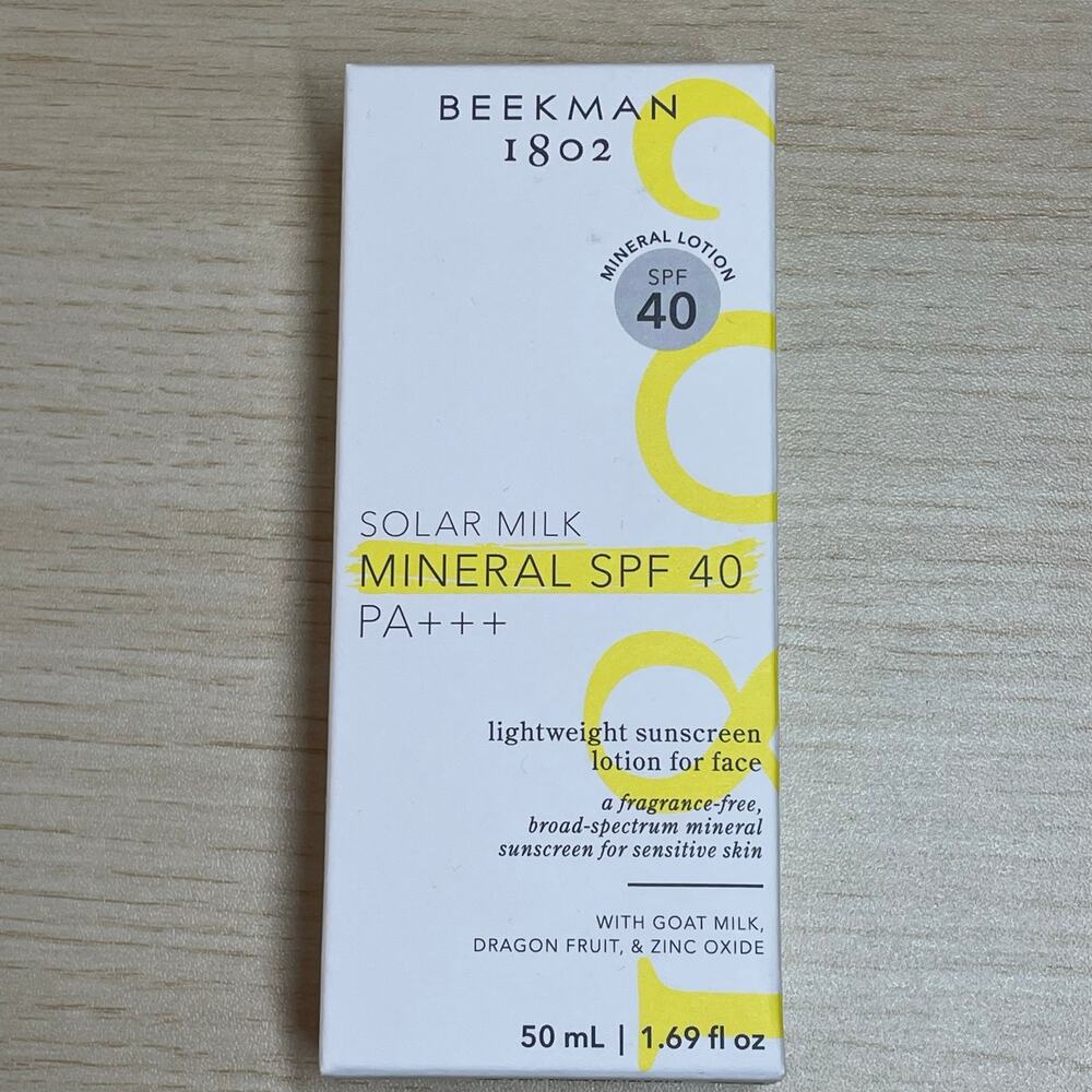 Beekman 1802 Solar Milk Mineral SPF 40, New